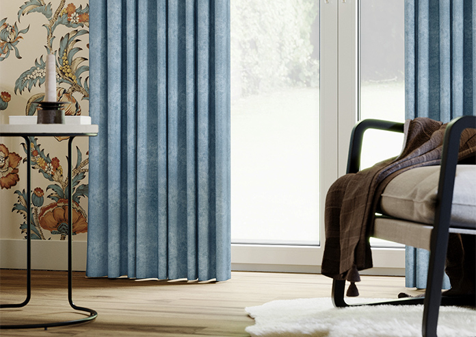 Florence Faux Suede, Cloud Blue - Made to Measure Curtains - Image 5